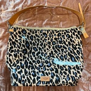 Consuela Leopard Print Shoulder Bag with Tan Strap